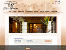 Tablet Screenshot of hoteldonbenito.com
